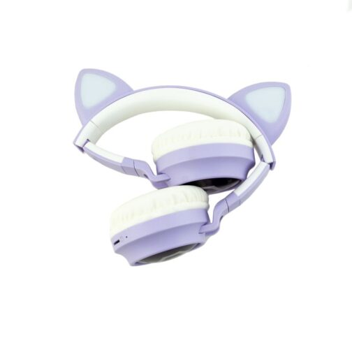 Buddy – Vezeték nélküli fejhallgató gyerekeknek – lila, fülekkel